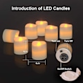 Miniatyrbilde 3 av 8: 12 stk LED-votivlys med fjernkontroll og timer for festdekorasjon te lys med timer Parent värmeljus med timer