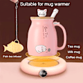 Miniatyrbild 4 av 5: Kawaii Tekopp med Infuser Söt Katt Mugg Keramik Kaffe Mugg Tekopp Söta Saker