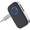 Miniatyrbilde 1 av 7: Bluetooth-mottaker for bil, støydempende 3,5 mm AUX Bluetooth-billader, håndfri samtaler, 16 timers batterilevetid - svart + sølv