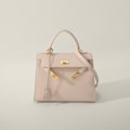 Miniatyrbild 1 av 5: Lyxig Handgjord Off-White Medium Crossbody Väska 25x10x19 Off-White Golden brown Medium: 25*10*19