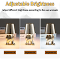Miniatyrbilde 2 av 5: Nattbord Touch Control Bordlampe, Thinker Gullmann Statue LED Bordlampe, USB