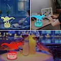 Miniatyrbillede 4 af 5: Dinosaur 3D Natlampe Spinosaurus Illusion LED Sengelampe 16
