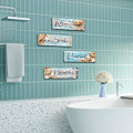 Miniatyrbild 4 av 5: 4 st träavslappning blötläggning avslappning andas konstskylt hängande trädekor vardagsrum tvättstuga spa toalett