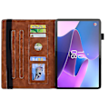 Miniatyrbillede 4 af 5: Præget læderetui til Lenovo Tab P12 12.7 Brown