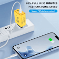 Miniatyrbild 5 av 5: 40W Snabbladdare 3.0 Snabbladdning Typ C USB Mobiltelefon Adapter PD Väggladdare För iPhone 15 Samsung Xiaomi Huawei