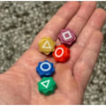 Miniatyrbillede 4 af 9: Koreansk Traditionelt Spil, Gonggi Sten Kaste Spil, Sten Gribe Spil 5 dice + triangular base