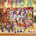 Miniatyrbild 2 av 4: NBA Julkalender 2024 för Jul - NBA Julkalender med 24 Dörrar, James, Kobe, etc. Rutiga Presenter