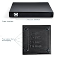 Miniatyrbillede 6 af 8: Ekstern CD/DVD-drev til bærbar computer, USB3.0 & Type C DVD-afspiller 【GKS】