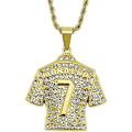 Pikkukuva 1 / 5: Jalkapallopaidan kaulakoru miehille, Hip Hop Ronaldo No. 7 kaulakoru