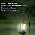 Miniatyrbillede 6 af 10: LED camping lanterne hængende teltlampe Retro bærbar lampe Militærgrøn Army green battery type