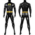Miniatyrbillede 5 af 5: Halloween Karneval 2023 Superhelt Bruce Wayne Cosplay Michael Keaton Bat Suit Jumpsuit Nyt Outfit Jumpsuit kun Jumpsuit only S
