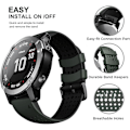 Miniatyrbild 3 av 5: Quickfit 26mm Silikon Mjuk Sport Vattentät Andningsbar Armband för Garmin Fenix 5X Plus, Fenix 6X Pro/Sapphire, Enduro, Tactix Bravo greenish black