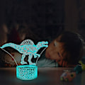 Miniatyrbillede 3 af 5: Dinosaur 3D Natlampe Spinosaurus Illusion LED Sengelampe 16