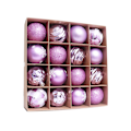 Miniatyrbilde 1 av 9: Lilla julekuler, plast, 6cm juletrepynt, 16 stk. lila