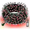 Miniatyrbilde 1 av 5: Lyse 20 meter 200 LED Julelys, Julelys Koble Sammen Røde Red 200 LEDs