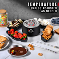 Miniatyrbilde 2 av 5: 2-i-1 Elektrisk S'mores Maker & Fonduegryte, Bordplate Innendørs Smoressett med 4 Grillgafler, 4 Avtakbare Skuffer & 1 Temperaturstyrt Varmer