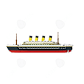Miniatyrbild 2 av 4: Titanic modell att bygga INN® 3800 färgade bitar att montera bygga båt plastkonstruktion barn vuxen