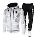 Miniatyrbillede 3 af 7: Nyt Moderigtigt Træningssæt til Mænd - Hoodie, Fitness, Gym Tøj, Løbesæt, Sportswear, Jogger, Herre Træningssæt, Vinterdragt, Sport, KORAL RØD CORAL RED XXL