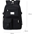 Miniatyrbild 3 av 5: Stor kapacitet ryggsäck Multi-Pocket ryggsäck Vattentät skolryggsäck - Black