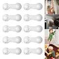 Miniatyrbilde 2 av 7: Skapsikringer for babyer 10 stk, Barnesikring Babysikkerhetslåser, barnesikringer for skap, Sterkt lim Ingen boring-Holdbar-Multifunksjonell for