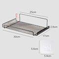 Miniatyrbild 1 av 7: Väggmonterad Routerhållare TV Set-Top Box Hållare Metall Router Förvaringsställ [GKS] Black