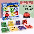 Miniatyrbilde 2 av 5: Ekspresjons-puslespill Byggeklosser Ansiktsendrende Byggeklosser Matchende Spill Logisk Tenkning Trening Leke With Bell
