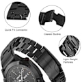 Miniatyrbild 4 av 5: För Garmin Fenix 7 Solar 22mm Titanlegering Snabbfäste Klockarmband UQO Black