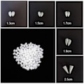 Miniatyrbillede 6 af 7: Par Halloween Vampyr Tænder Hugtænder Gebis Rekvisitter Fest Kostume DIY Cosplay Rekvisitter Dekor Falske Tænder Resin Hugtænder med Fast L 1 Pair 1.7cm