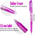 Miniatyrbillede 3 af 3: Viskelæder Gel Pen 0,5mm Spids Viskelæder Pen, Voksne Børn Studerende Skole Kontor Papir Gaver - 8 Farver