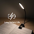 Miniatyrbilde 1 av 7: INF Boklampe med 3 lysfarger og dimmer / Oppladbar leselampe