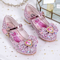 Miniatyrbillede 1 af 2: elsa prinsesse sko barn pige med pailletter pink ZX[GKS]