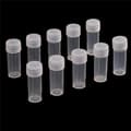 10 st plastprovflaskor 5 ml provrör liten flaska flaskpropp