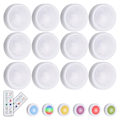 Pikkukuva 1 / 4: 12 kpl - LED-spottivalot kaukosäätimillä - Langattomat moniväriset MultiColor 12-Pack