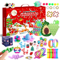 Miniatyrbild 1 av 5: Ny Adventskalender 2021 Jul Leksak för Barn Nedräkningskalender 24 Dagar Jul Leksaker Jul Tryck Bubblor Leksak Pack Present Jul Dark Khaki