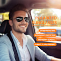 Miniatyrbillede 2 af 7: Pilot Solbriller Mænd Polariserede Solbriller Unisex UV400 Beskyttelse Sorte Solbriller Kørsel, Fiskeri, Løb Klassisk Ultralet Farvetone Black Frame