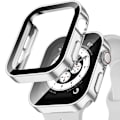 Miniatyrbilde 1 av 6: Vanntett etui for Apple Watch 7 8 9 45mm 41mm Skjermbeskytter Glass+ Deksel Støtfanger Herdet Glass iWatch 5 SE 6 44mm 40mm Tilbehør Sølv Sølv Silver Series 4 5 6 SE 40mm