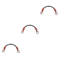 Pikkukuva 5 / 5: 1/2/3 Puuhelmillä koristeltu laukun kahva laukkuun, olkahihna, käsilaukun kahva musta 48cm[GKS] Black 48cm 1Set