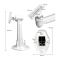 Pikkukuva 4 / 4: pc mini seinäprojektorin kiinnike, pituus 16-20 cm alumiinia, sopii videovalvontaan/kameraan/projektoriin/web-kameraan - 360° pyöritys (valkoinen)