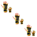 Miniatyrbilde 5 av 5: 1/2/3/5 2 stk Lette og pustende treningshansker i skinn for Gule M Yellow M 3Set