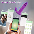 Miniatyrbillede 8 af 8: Bluetooth APP-styret Vibrator til Kvinder Trådløs Stødende Dildo G-punkt Massager