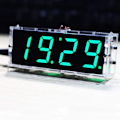 Miniatyrbillede 1 af 5: DIY Elektronisk Ur Kit (Grøn) - 4 LED Digitalt Ur Kit Automa