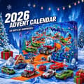 2026 Legetøjsbiler Julekalender, 24-dages Nedtælling til Jul med Mini Legetøjsbiler, Sjov Juleoverraskelsesgave til Børn og Bilfans