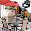 Miniatyrbillede 2 af 4: Parasolhul Ringprop Fleksibel Nem Installation Parasolfod til Pool Altan[GKS] Black Ring*2pcs