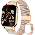 Miniatyrbillede 1 af 5: Julegave Smartwatch til Kvinder, Opkald/Blodtryk/100+ Sports Kvinder Smartwatch, Vejrtrækning Puls Blodiltning Søvn gold