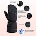 Miniatyrbillede 5 af 8: Opvarmede Vanter til Kvinder Genopladelige Opvarmede Handsker Touch Screen Anti-Slip Fleeceforet Vanter Vintervarme Vanter til Cykling Ski C