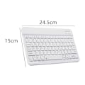 Miniatyrbilde 2 av 5: Ultratynt Bluetooth-tastatur - Bærbart trådløst minitastatur - Oppladbart for iOS, Android og Windows - 10 tommer