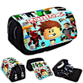 Miniatyrbillede 1 af 3: Roblox Game Dobbelt Lag Zipper Penalhus 3d Print Stationery Box Tegneserie Penalhus Til Grundskoleelever A