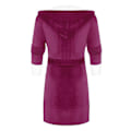 Miniatyrbilde 3 av 4: Kvinners Sherpa Fleece Morgenkåpe Myk Morgenkåpe Hettelue Fluffy Towling Badekåpe Rose Red