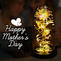 Miniatyrbillede 6 af 6: Evig Blomst Glas Lampeskærm Rose Valentinsdag Gave til Kæreste Gave Ornament Simulation Blomst