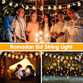 Pikkukuva 6 / 7: LED Ramadan -valosarja (20 LED) - 3m koristeelliset valot Eid Mubarakille, kotiin ja puutarhaan types of warm colors
